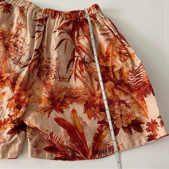 Alanui linen ho'okipa toile de jouy shorts Hawaii hawaiian theme xs - Picture 8 of 11